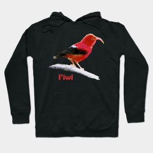 I'iwi Tropical Bird, Hawaiian Bird Hoodie